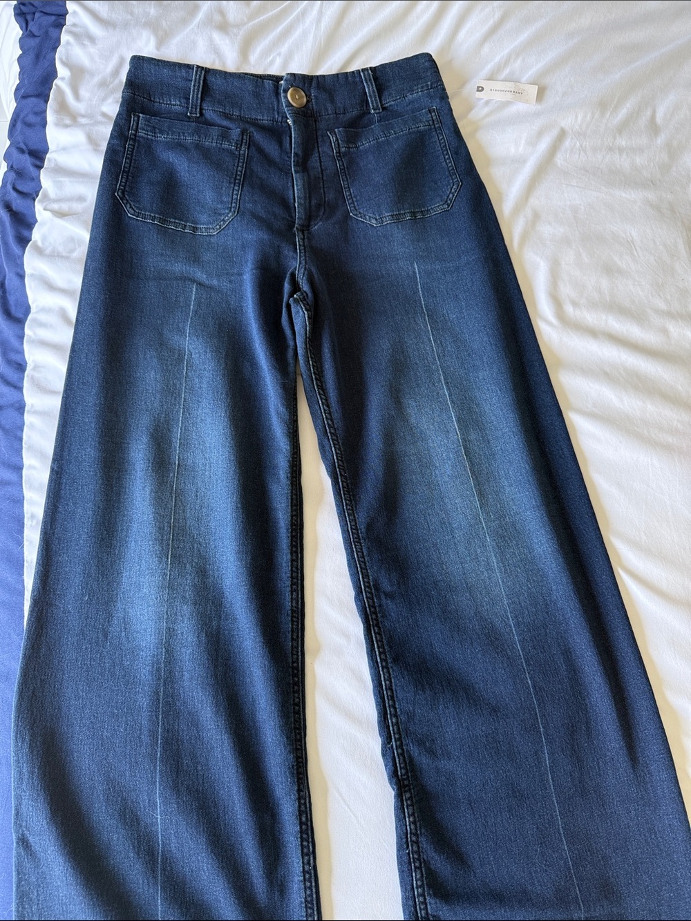 Anthropology women’s NWT SZ 29 Maeve High-Rise Dark Blue Denim Jeans